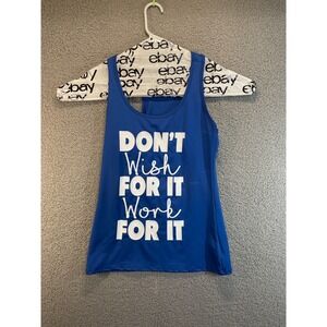 EVCR  Sport‎ Large  Muscle Tank Top Work For It Gym Blue